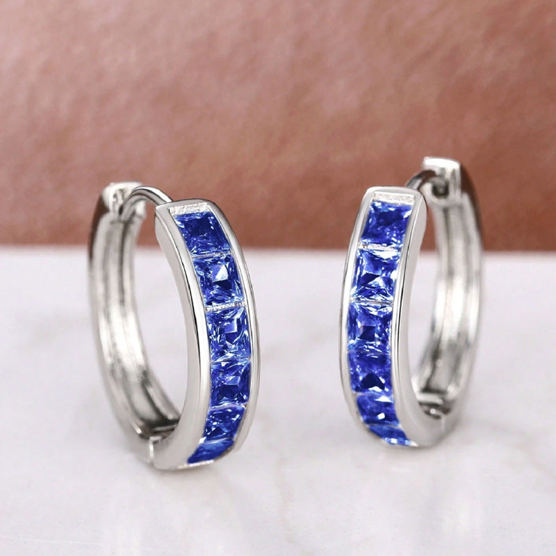 Boucles d'Oreilles Puces Zircon Doré Femme | Boutique84