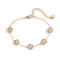 Zircon titanium steel bracelet for women niche exquisite versatile and colorfast jewelry