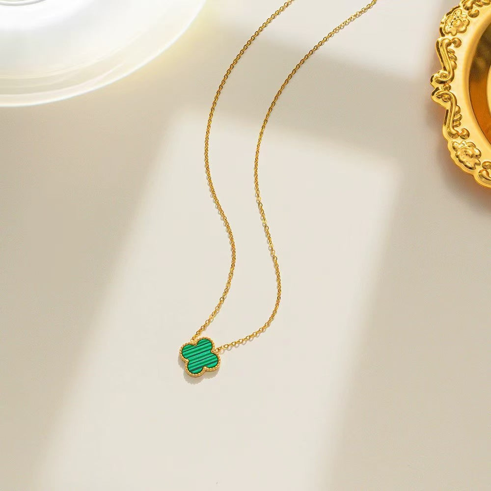 Parure Trèfle 4 Feuilles Collier + Bracelet 13mm | Boutique84