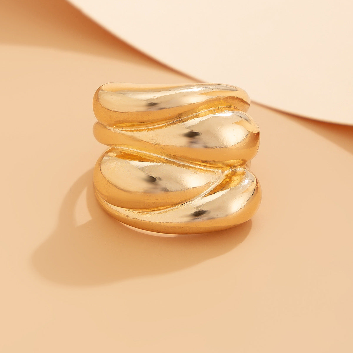 Ins style premium wide version simple irregular concave convex V-shaped notch bracelet