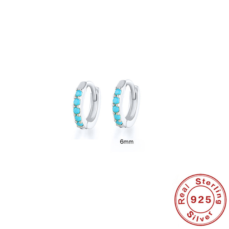 Créoles Argent 925 Turquoise Plaqué Or 18K | Boutique84