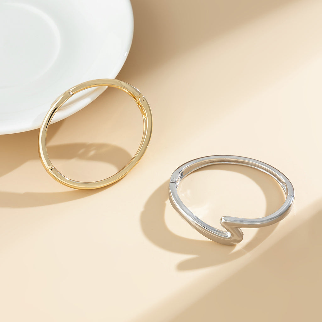 Small niche luxury high-end curved Z-shaped bracelet Bracelet irregular bracelet
