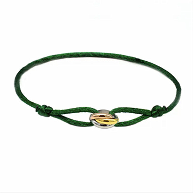 Stainless Steel Three-Color Classic Eternal Ring Bracelet  Simple High-Grade Classic Style