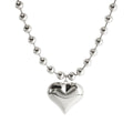 Collier Chaîne Billes Pendentif Cœur Plaqué Or 18K | Boutique84