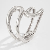Cold Wind Irregular Double Layer Smooth Bracelet Personalized Metallic Bracelet Set