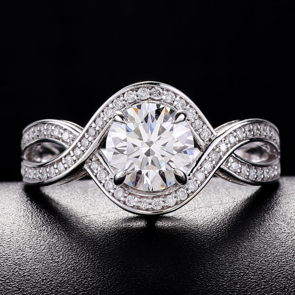 Cultured Diamond Ring, Elegant Diamond Engagement Ring, Non-Tarnishing 18K Gold Lab-Grown Diamond Ring