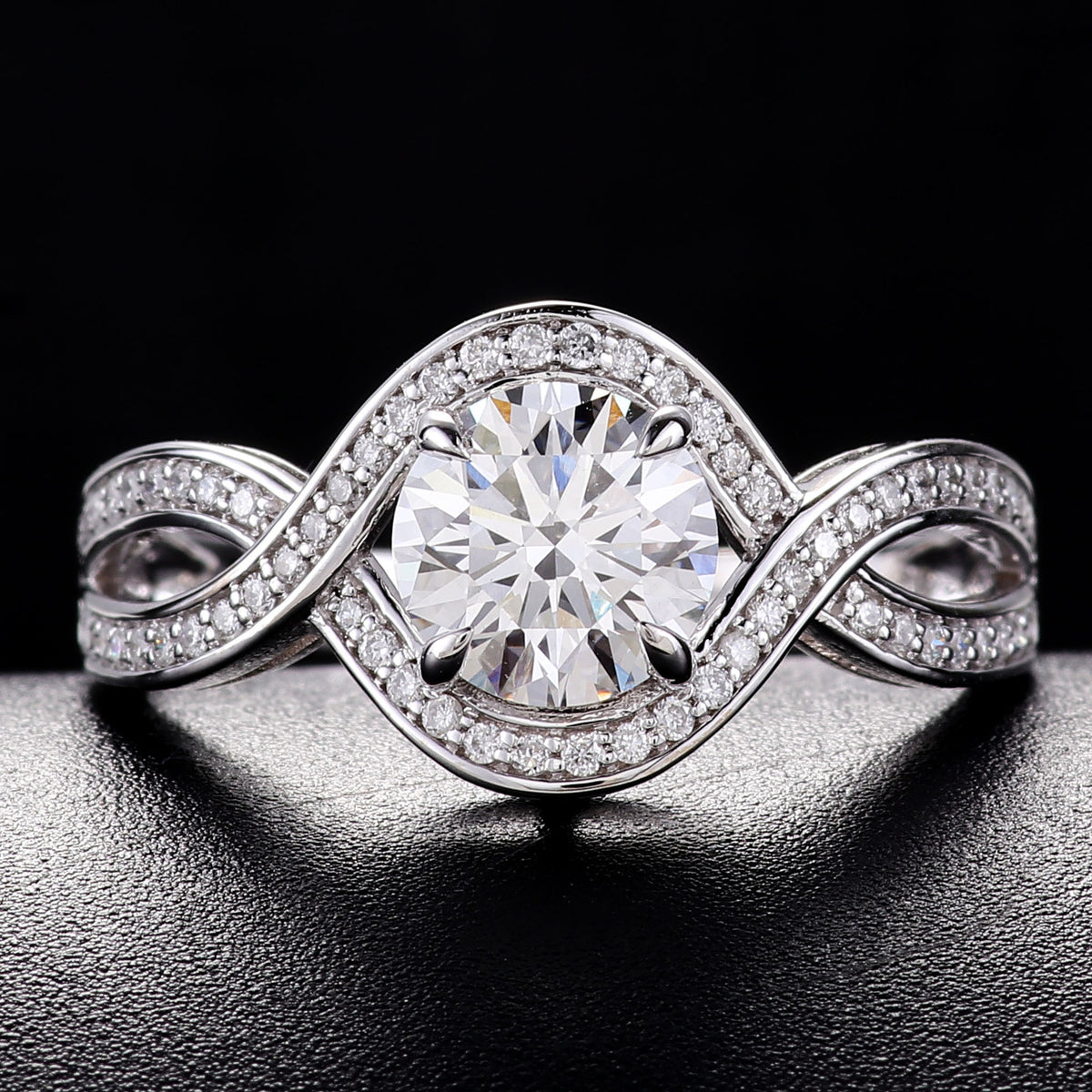 Cultured Diamond Ring, Elegant Diamond Engagement Ring, Non-Tarnishing 18K Gold Lab-Grown Diamond Ring
