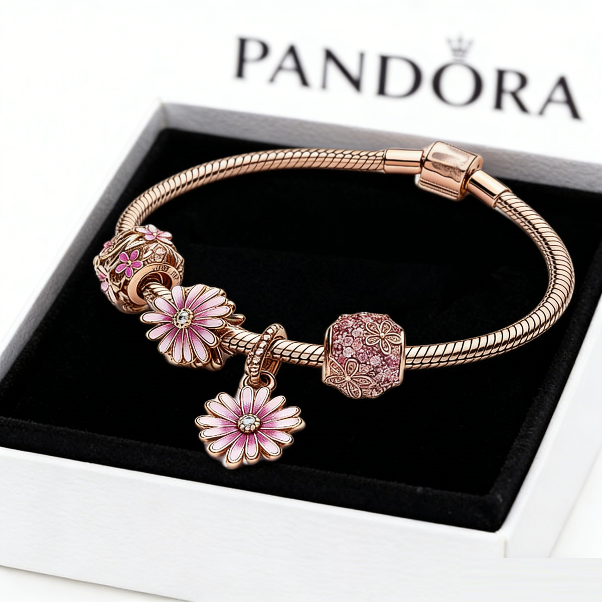 Bracelet Marguerite Ajouré Or Rose Femme | Boutique84