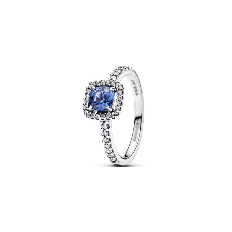Panda Dora S925 Silver Ring with Pav&eacute; Set Sparkling Starlight Bow, Fashionable Elegant Women's Ring, Cuban Chain Pair Ring