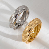 Advanced round smooth spring bracelet with fashionable irregular metallic feel Bracelet
