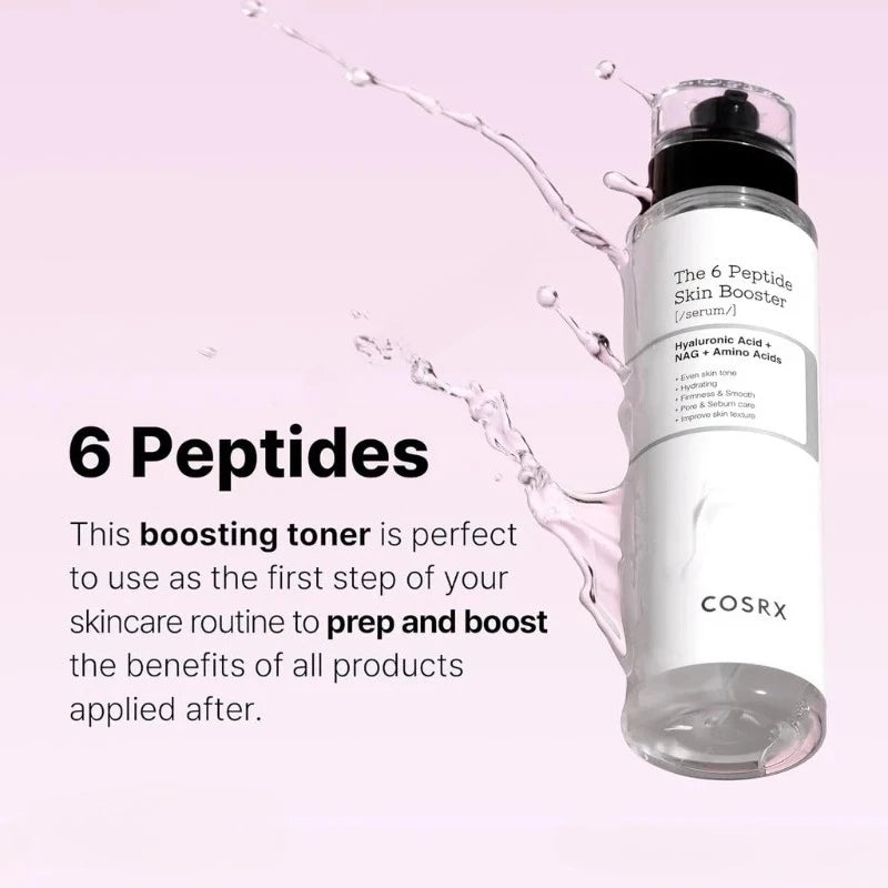 Korean Skincare 6X Peptide Booster Toner Serum, Niacinamide & Hyaluronic Acid Skin Renewal Boosting Facial Essence Facre Care