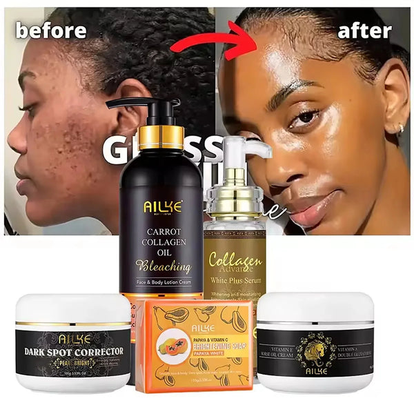 Kit Skincare Collagène 5-en-1 AILKE - Routine Anti-Âge - Boutique84