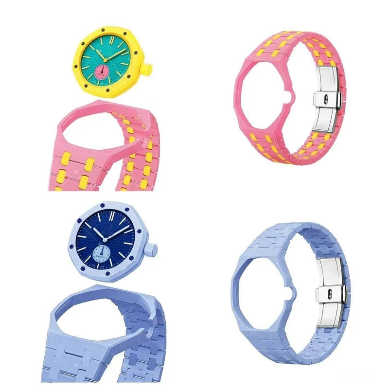 Ceramic Modification Kit For Swatch x Audemars Piguet Royal Pop Bioceramic Watch Case Strap Conversion Pocket To Wristwatch