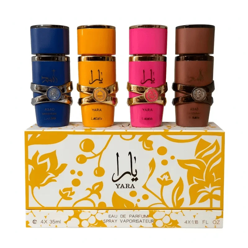 LATTAFA-YARA & ASAD - SET SET of 4 flasked (perfume water)
