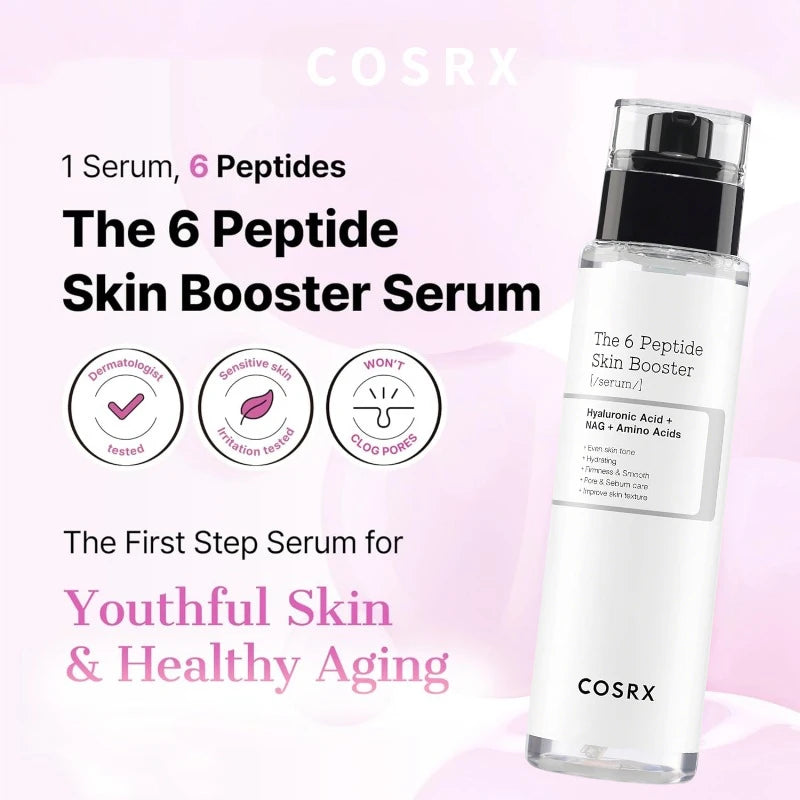 Korean Skincare 6X Peptide Booster Toner Serum, Niacinamide & Hyaluronic Acid Skin Renewal Boosting Facial Essence Facre Care