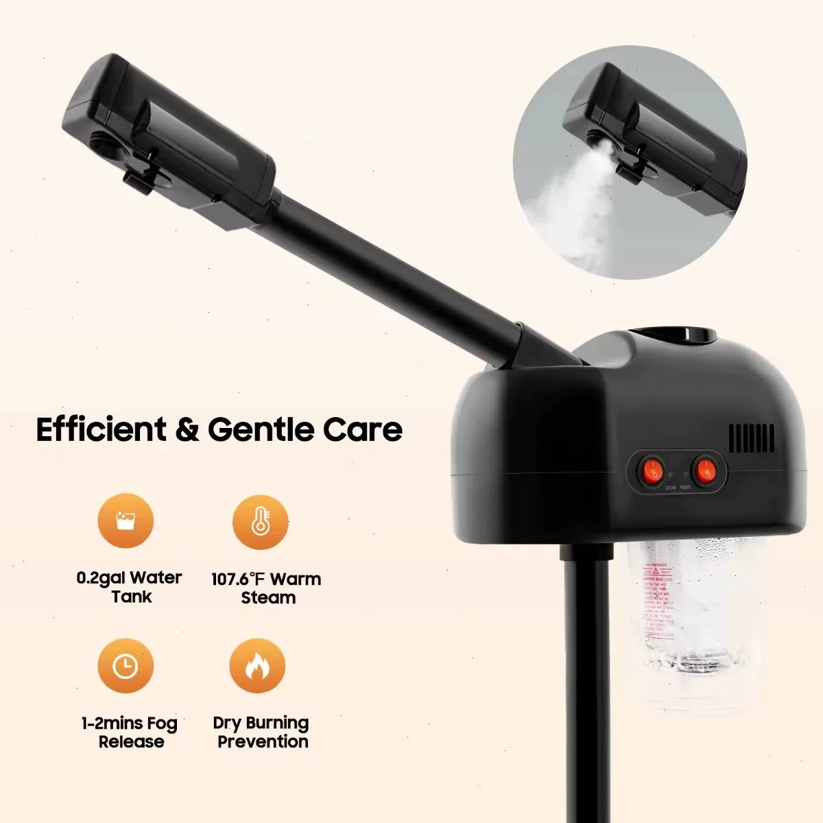 Facial Steamer, Ozone Ion Steam Spray Machine,Facial Sauna for Home Use, Skin Hydration & Pore Cleansing, Beauty Spa Device
