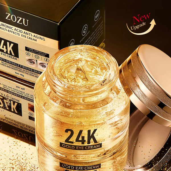 Crème Contour Yeux Or 24K Acide Hyaluronique - Soin Luxe Anti-Âge - Boutique84