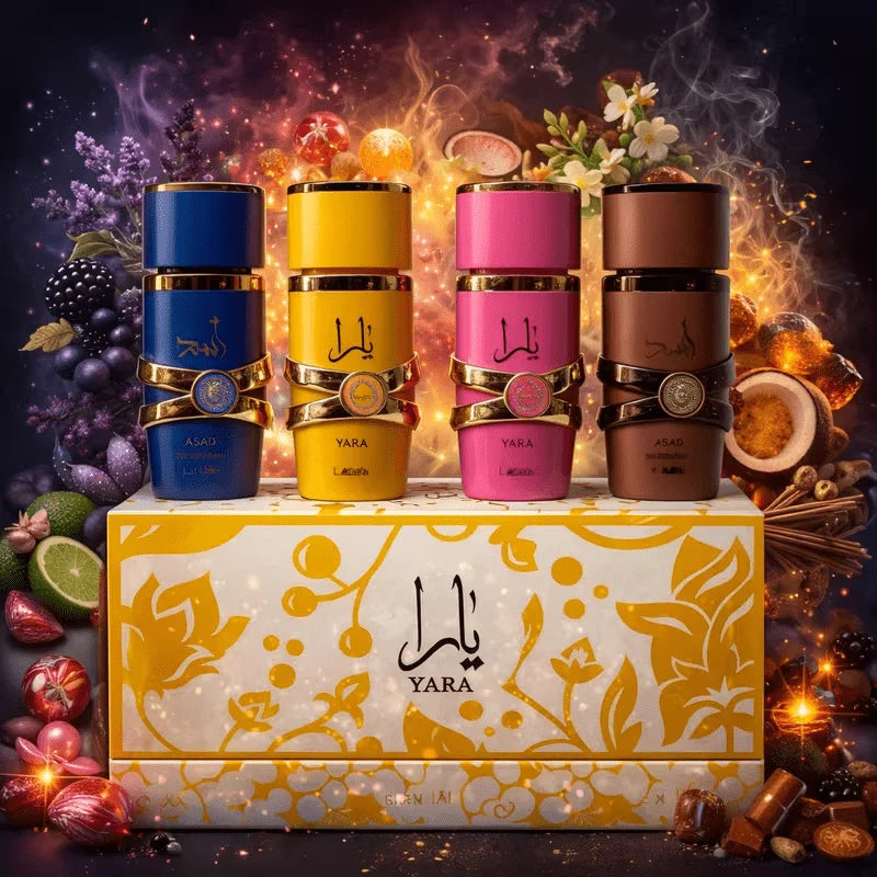 LATTAFA-YARA & ASAD - SET SET of 4 flasked (perfume water)